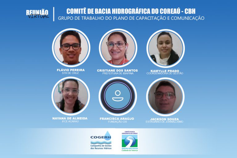 Grupo de trabalho do plano de capacitação do Comitê de Bacias Hidrográficas do Coreaú conclui definições em reunião virtual