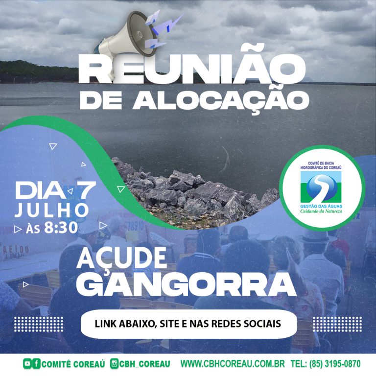 Reunião de alocação no açude Gangorra acontece dia 7 de julho.